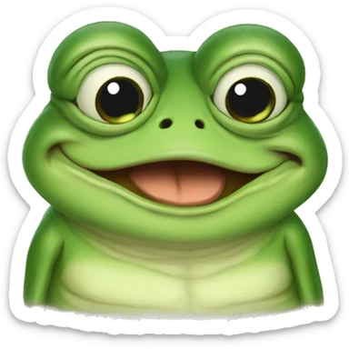 Pepe frog looks like a fat butterfly  sticker