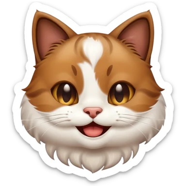 happy poop cat sticker