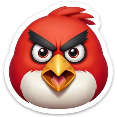 red angry bird sticker