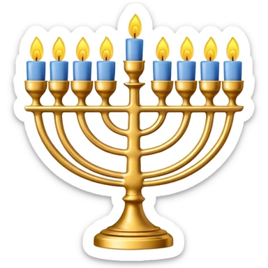 Menorah seven candlesticks sticker