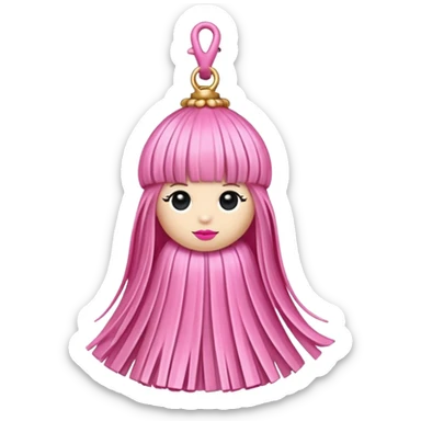 pink ade tassel pendant sticker