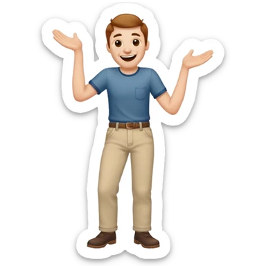 Laughing Man with brown spot on pants sticker