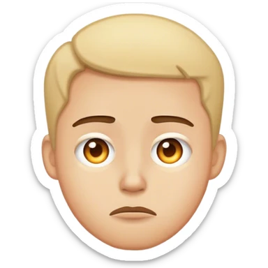 Una carita aburrida sticker