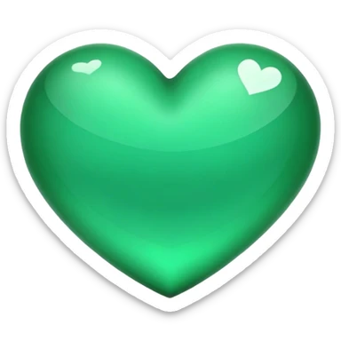 emerald green heart sticker