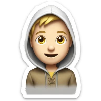 Pinocchio white boy with hoodie sticker