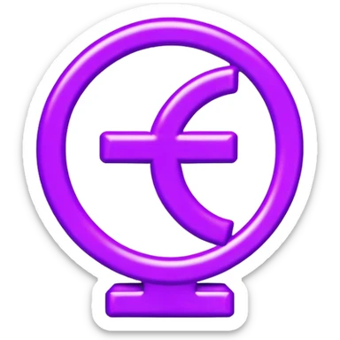 Violet neon sign with the word karma sticker