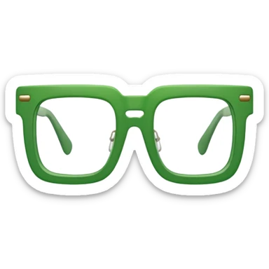 Green Square Spects. only spects. sticker