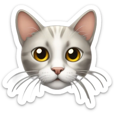 a fly cat sticker