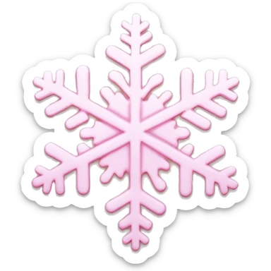 pastel pink snowflake  sticker
