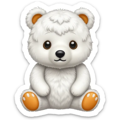 white bear doll sticker