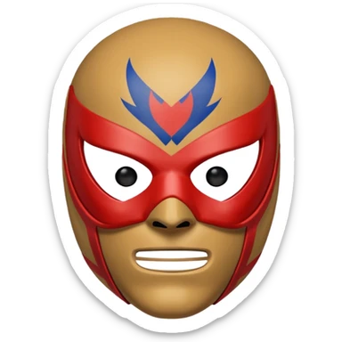Male wearing a lucha libre wrestling mask  sticker
