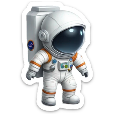 a little cartoony astronaut called astro sticker