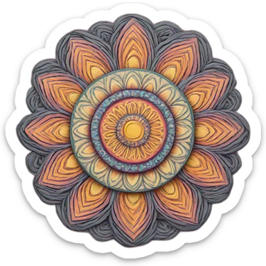 Mandala art sticker