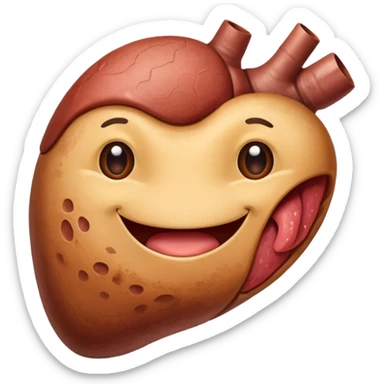 liver with a happy face sticker