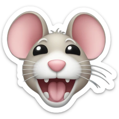 mouse big two teeth sticker