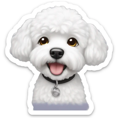 white bichon frisé sticker