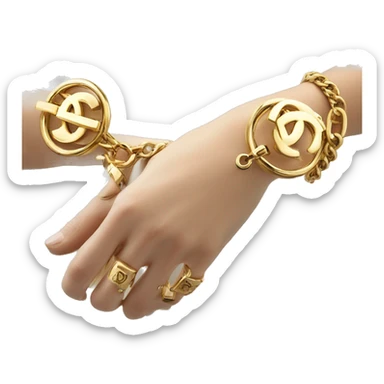 Chanel bracelet gold sticker