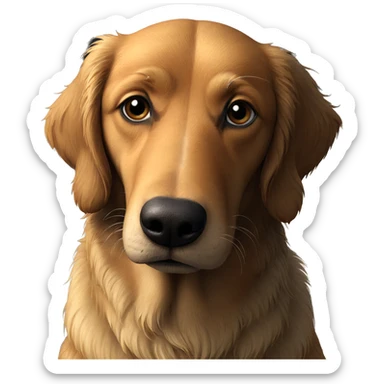 realistic indoor dog portrait sticker