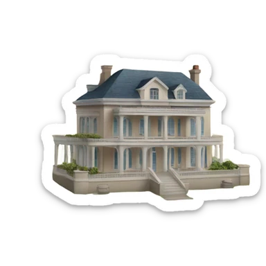 a mansion seaside  sticker