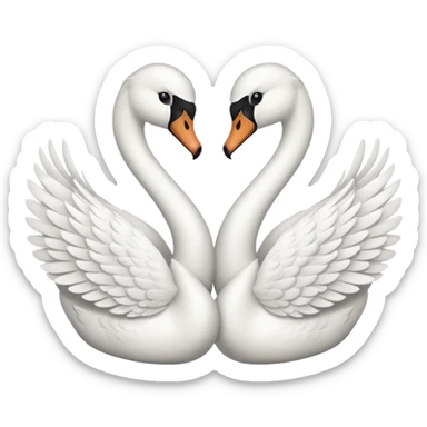 Two swan making a heart 💗 sticker