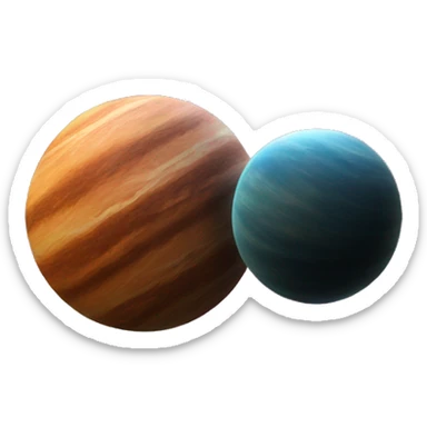 Planet collision with another planet sticker