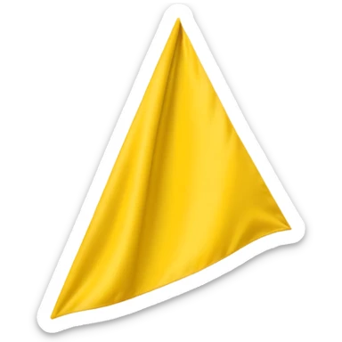 Triangular flag with yellow colour sticker