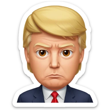 black donald trump sticker