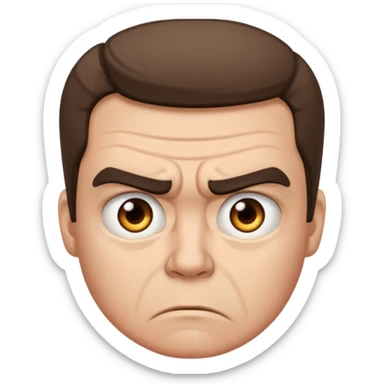 A frown (as if saying something) sticker