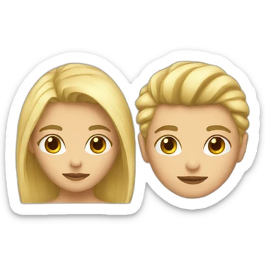 Blonde plus brun sticker