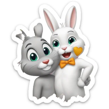 bugs bunny fall in love sticker