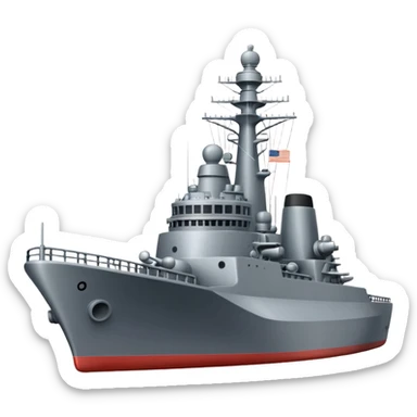 A naval destroyer ship sticker