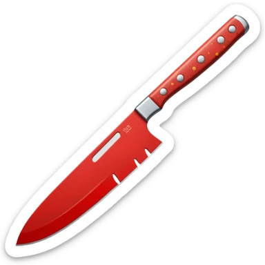 Knife – Bloody kitchen knife glinting sticker