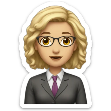women, dirty blond hair, teacher sticker