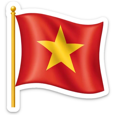 square flag of vietnam sticker