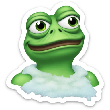 pepe the frog frozen cold sticker