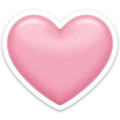 Baby pink heart ￼ sticker
