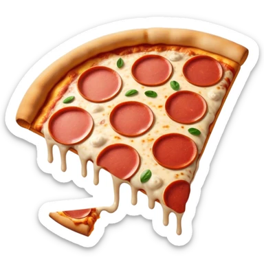 Pizza with dog sticker
