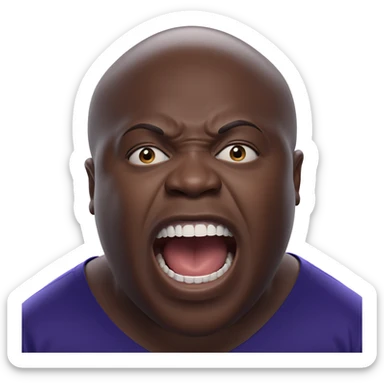 boy with open mouth sticker