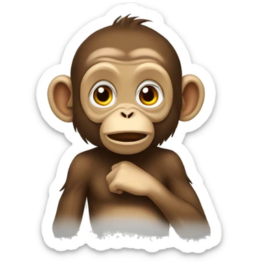 Three monkeys which end study in University sticker