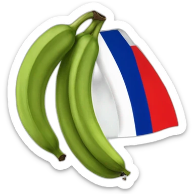 Plantain with a Dominican flag  sticker