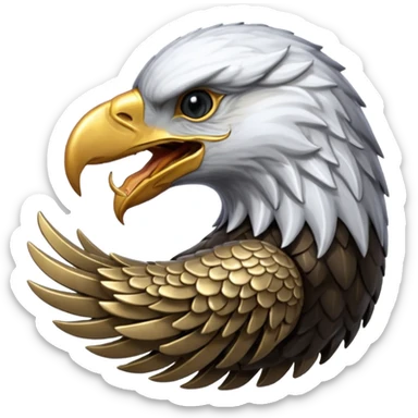 Silver Elder Scrolls Online eagle eating its tail Ouroboro sticker
