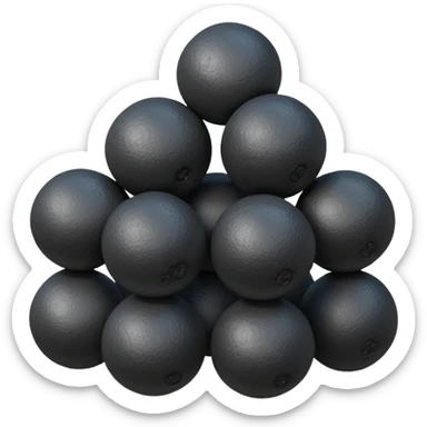 a stack of cannonballs sticker