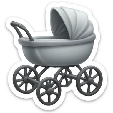 gray neutral baby buggy sticker