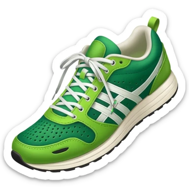 "Green Running shoes sticker