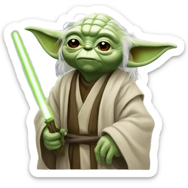 yoda combined with gandalf sticker