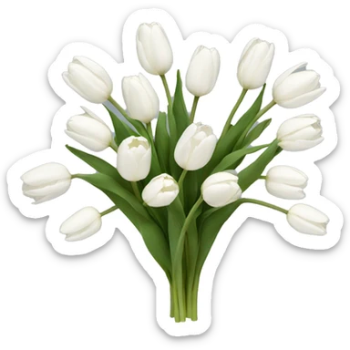 White tulips  sticker