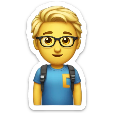 shy nerd sticker