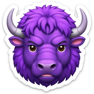 Purple buffalo sticker