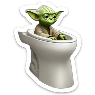 Yoda sur les toilettes sticker