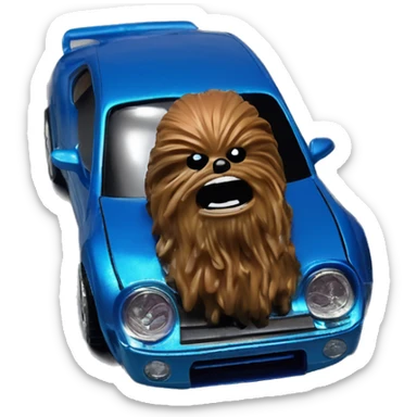 Hot wheel furry Chewbacca Toyota 86 blueberry furry finish ,chrome wheels  sticker